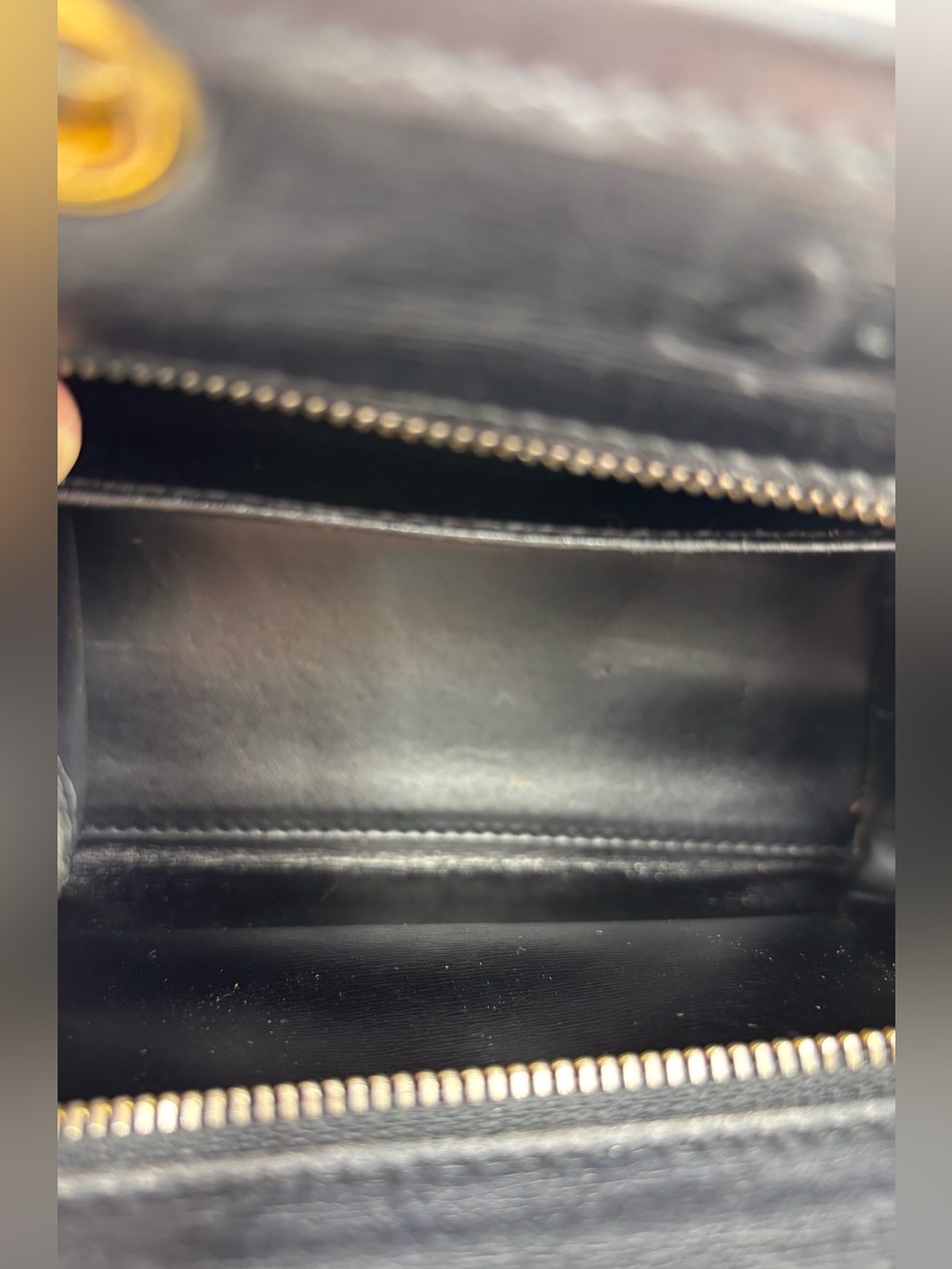 Vintage Celine Black Leather Crossbody Mini Bag with Gold Hardware - Picture 15 of 16
